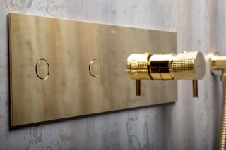 Душевая система Boheme Fusion 131-2-G с термостатом золото